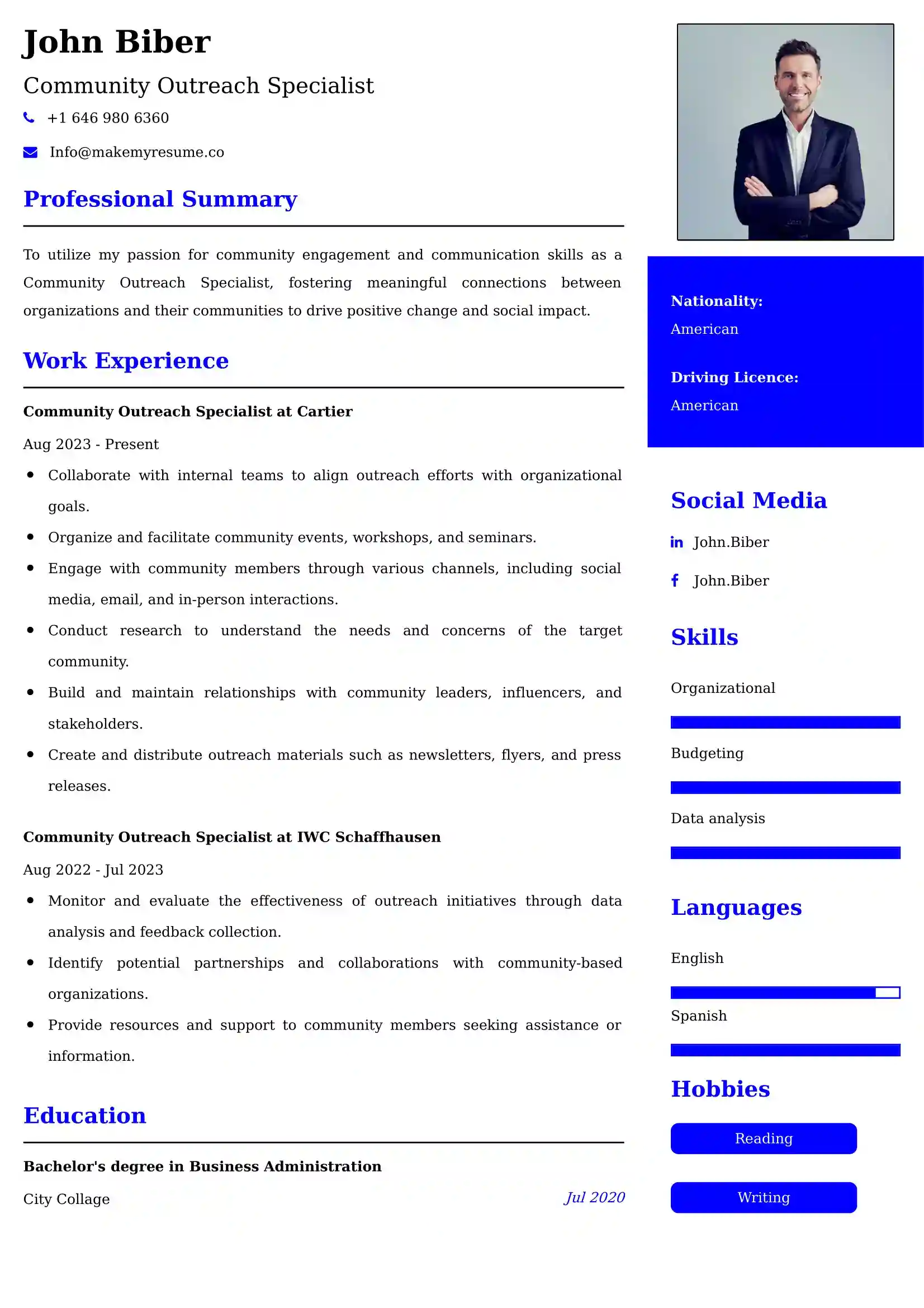 Community Outreach Specialist Resume Examples - Australian Format and Tips