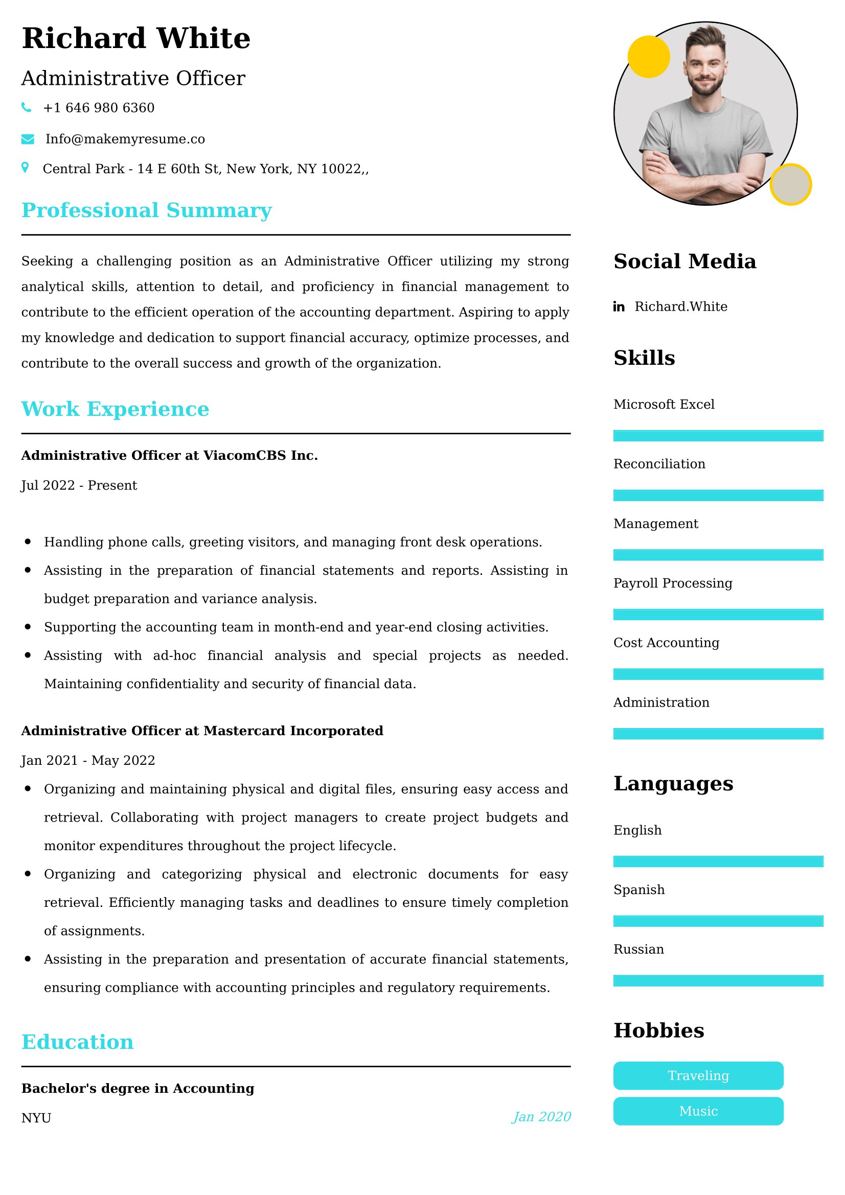 Administrative Officer Resume Examples - Australian Format and Tips