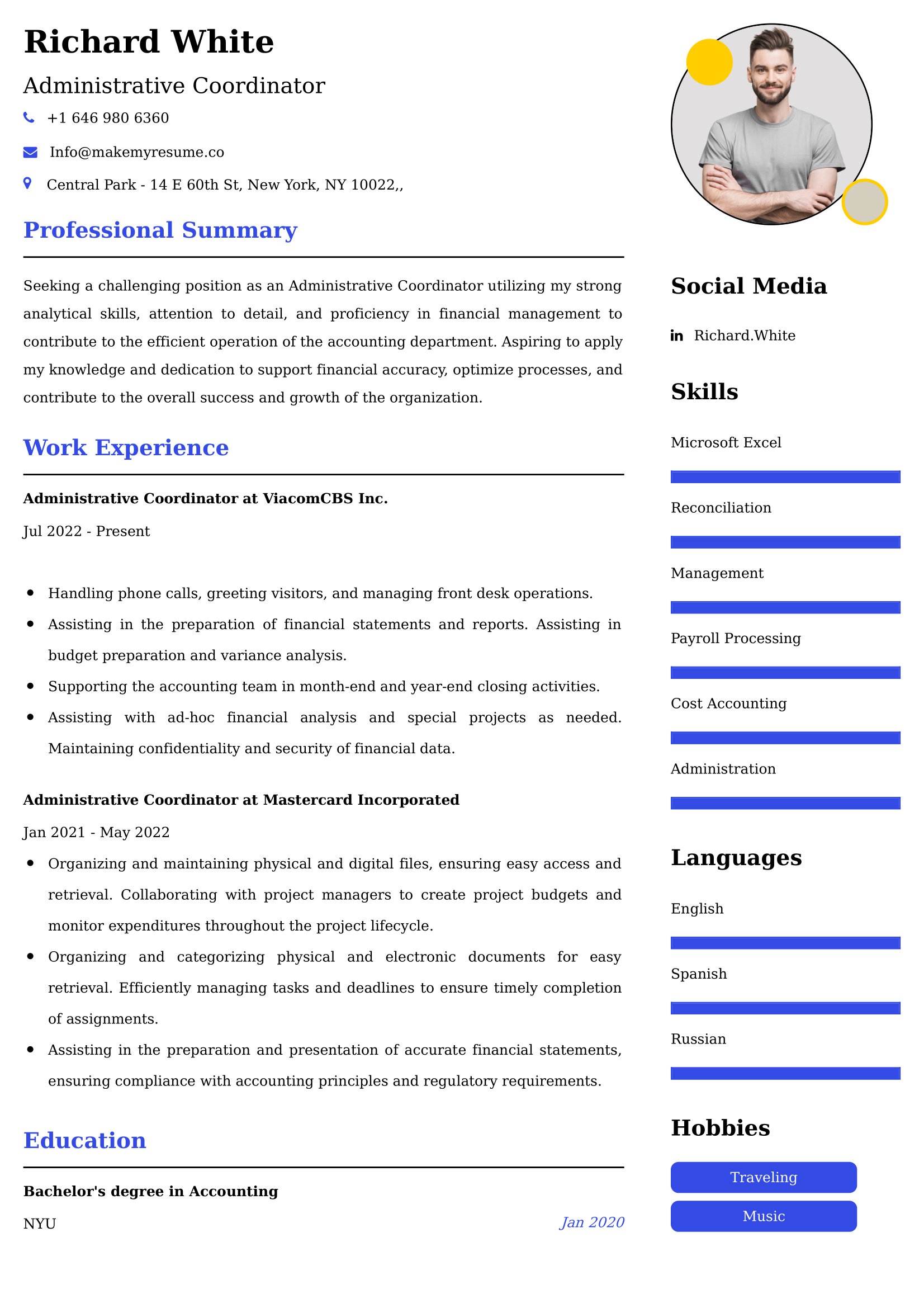 Administrative Coordinator Resume Examples - Australian Format and Tips