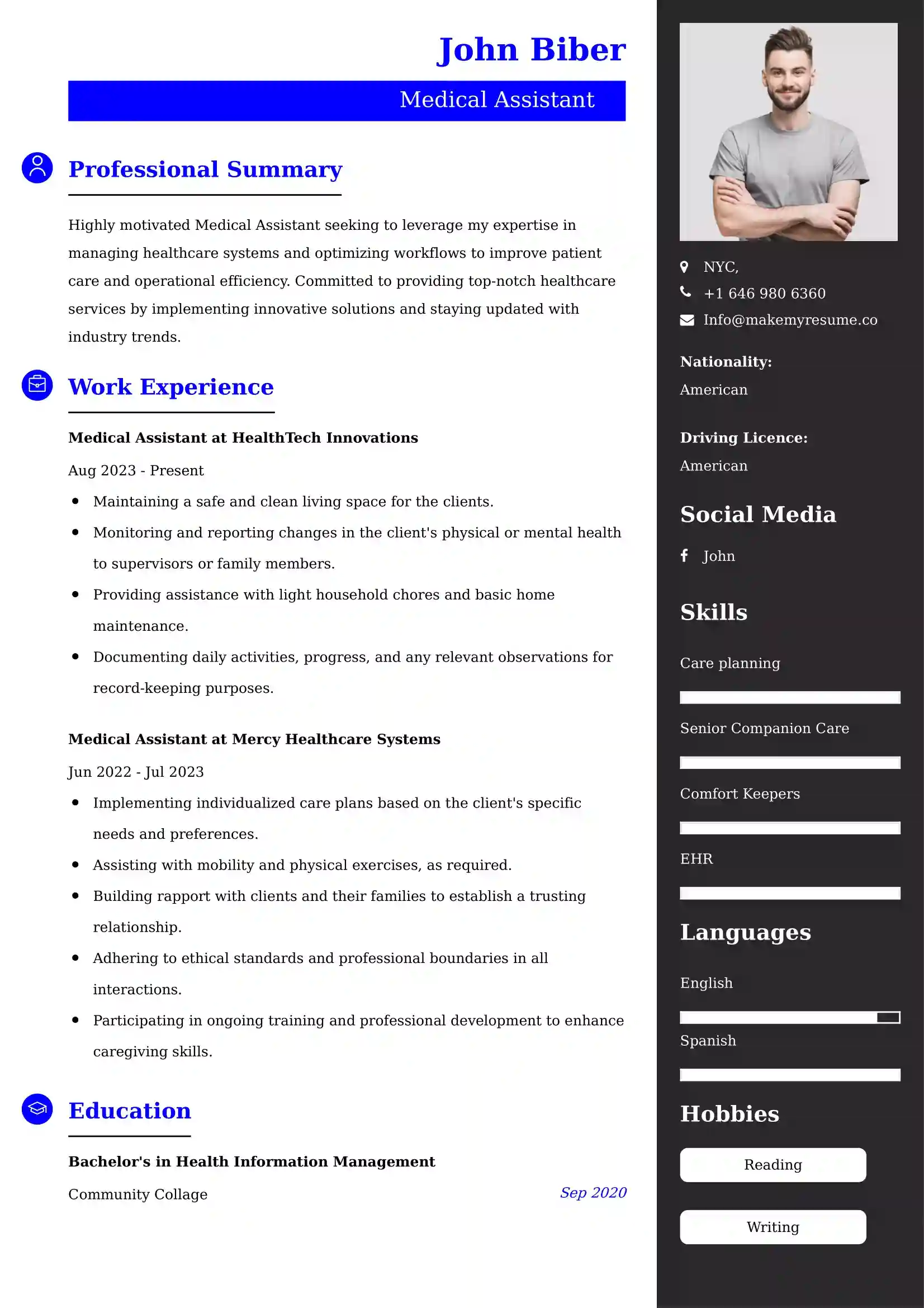 Medical Assistant Resume Examples - Australian Format and Tips