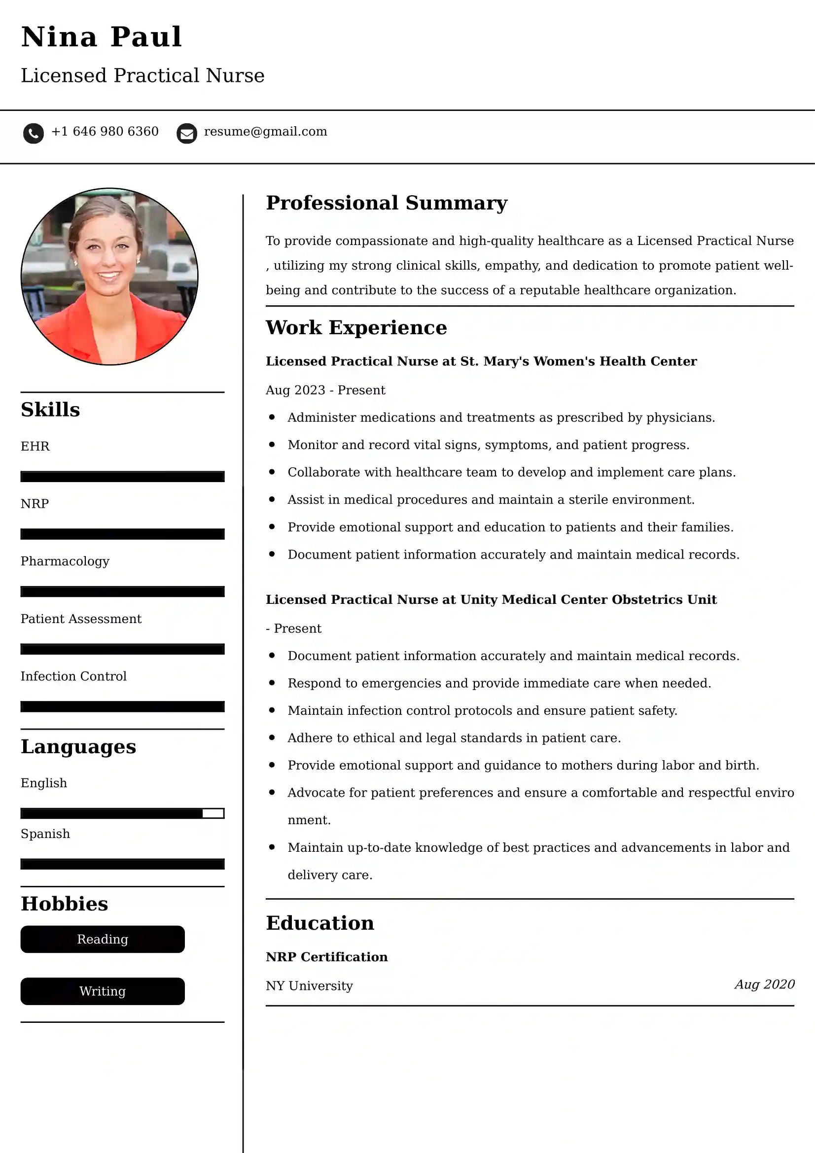 Lpn Resume Examples - Australian Format and Tips