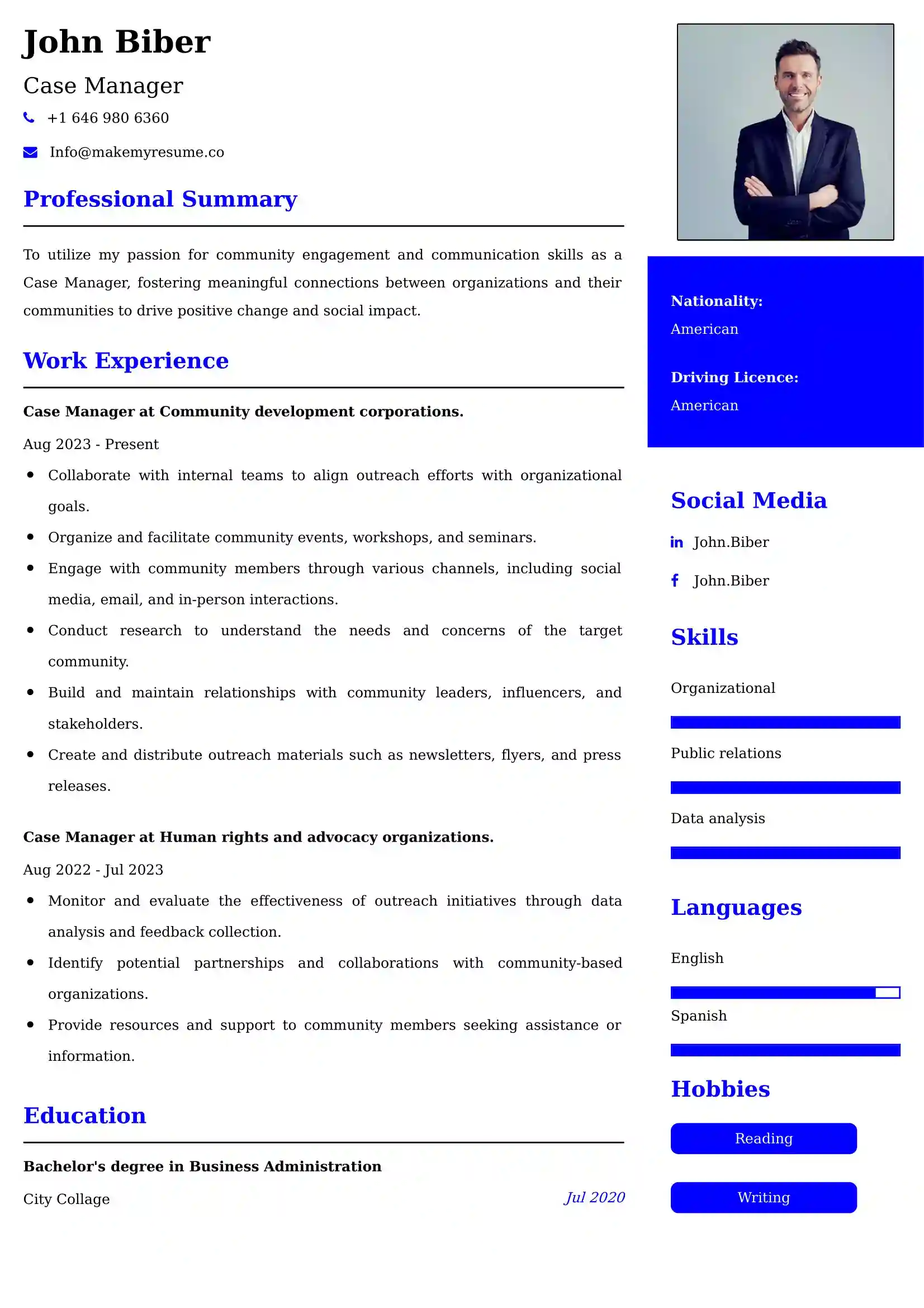Case Manager Resume Examples - Australian Format and Tips