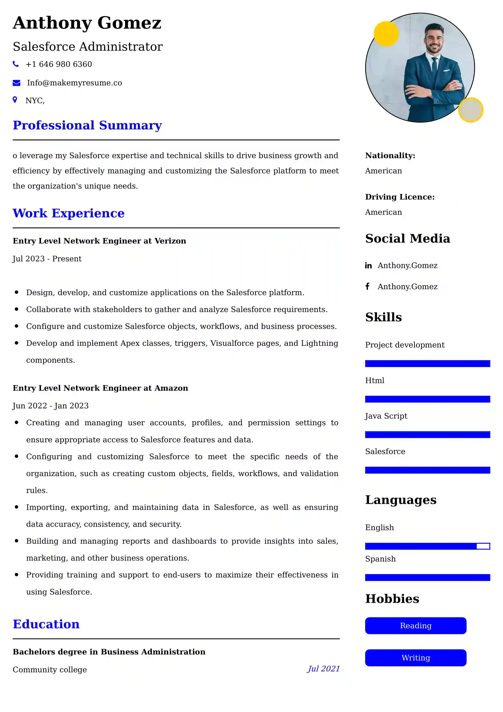 Salesforce Administrator Resume Examples - Australian Format and Tips