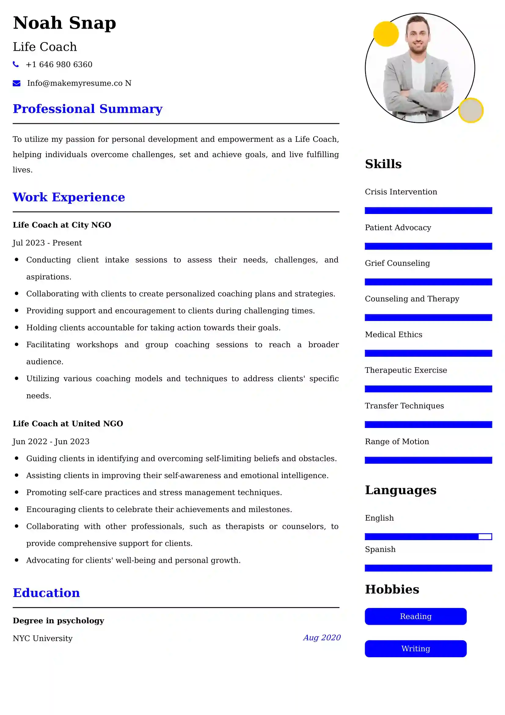 Life Coach Resume Examples - Australian Format and Tips
